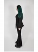 Black Gothic Plus Size Front Decals Knit Flare Pants