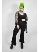 Golden Velvet Print Black Gothic Plus Size Front Decals Knit Flare Pants