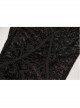 Golden Velvet Print Black Gothic Plus Size Front Decals Knit Flare Pants