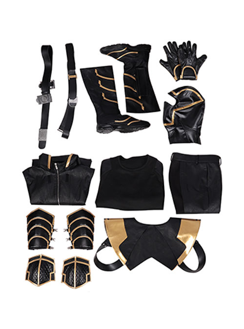 Avengers Endgame Hawkeye Clint Barton Ronin Version Black Battle Suit Halloween Cosplay Costume Full Set