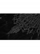 Front Chest Hollow-Out Decals Back Lace-Up Long Sleeve Black Gothic Plus Size Mercerized Velvet Dress