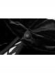 Front Chest Hollow-Out Decals Back Lace-Up Long Sleeve Black Gothic Plus Size Mercerized Velvet Dress