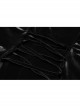 Front Chest Hollow-Out Decals Back Lace-Up Long Sleeve Black Gothic Plus Size Mercerized Velvet Dress