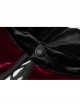 Front Chest Hollow-Out Decals Back Lace-Up Long Sleeve Wine Red Gothic Plus Size Mercerized Velvet Dress