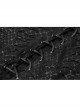 Side Lace-Up Long Sleeve Split Hem Black Punk Plus Size Snake Printing Broken Holes Knit Dress