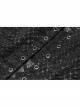 Side Lace-Up Long Sleeve Split Hem Black Punk Plus Size Snake Printing Broken Holes Knit Dress