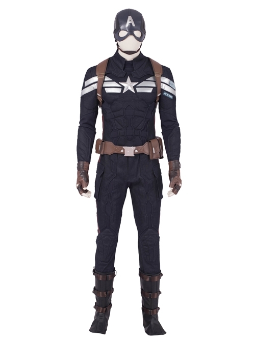 Avengers Endgame Captain America Steve Rogers Pure Color Battle Suit Halloween Cosplay Costume Full Set