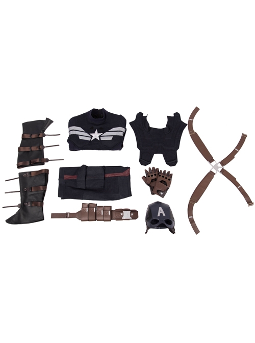 Avengers Endgame Captain America Steve Rogers Pure Color Battle Suit Halloween Cosplay Costume Full Set