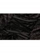 V-Neck Front Chest Decals Splice Chiffon Long Sleeve Back Waist Lace-Up Black Gothic Plus Size Velvet Dress