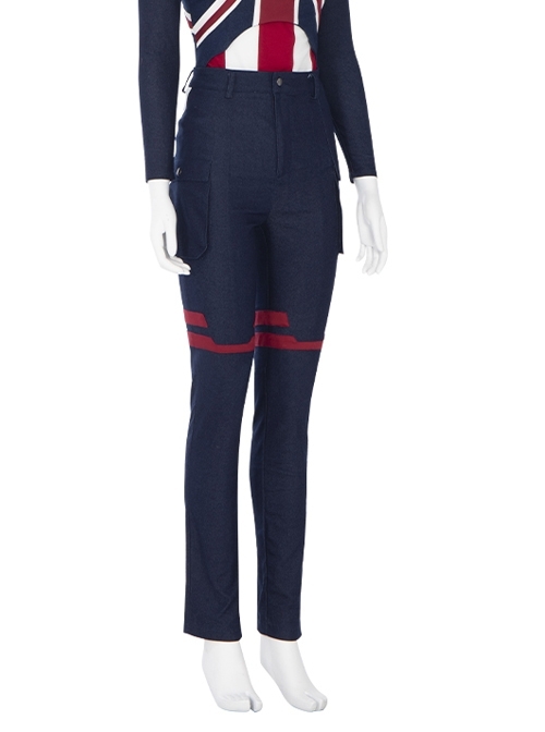 Marvel Animation What If Captain Carter Peggy Carter Halloween Cosplay Costume Denim Trousers