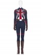 Marvel Animation What If Captain Carter Peggy Carter Halloween Cosplay Costume Denim Vest