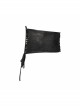 Front Metal Zipper Metal Eyelets Lace-Up Black Punk Plus Size Embossing Belt