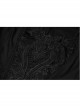 Big Round Collar Front Chest Decals Long Sleeve Back Waist Lace-Up Frill Hem Black Gothic Plus Size T-Shirt