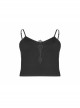 Black Gothic Plus Size Front Chest Decals Camisole
