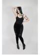 Black Gothic Plus Size Front Chest Decals Camisole