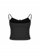Black Gothic Plus Size Front Chest Decals Camisole