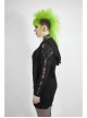 Black Gothic Plus Size Hollow-Out Long Sleeve Thickened Mesh Hooded Short Coat