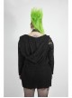 Black Gothic Plus Size Hollow-Out Long Sleeve Thickened Mesh Hooded Short Coat