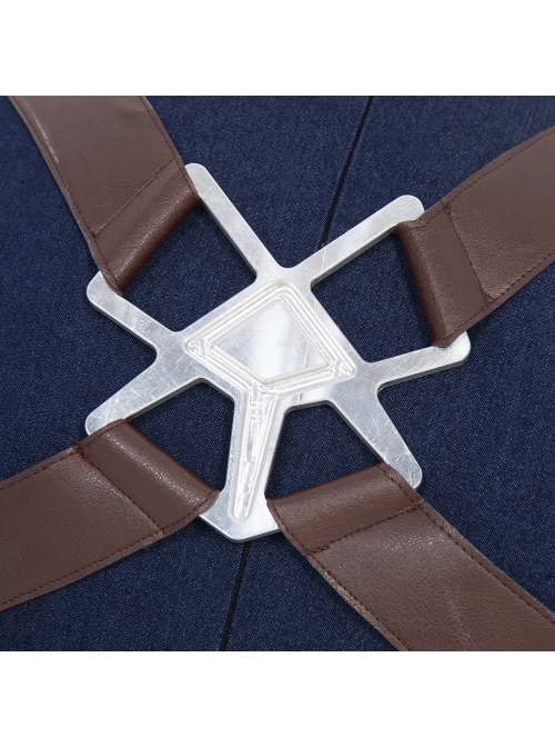 Marvel Animation What If Captain Carter Peggy Carter Halloween Cosplay Accessories Brown Back Straps