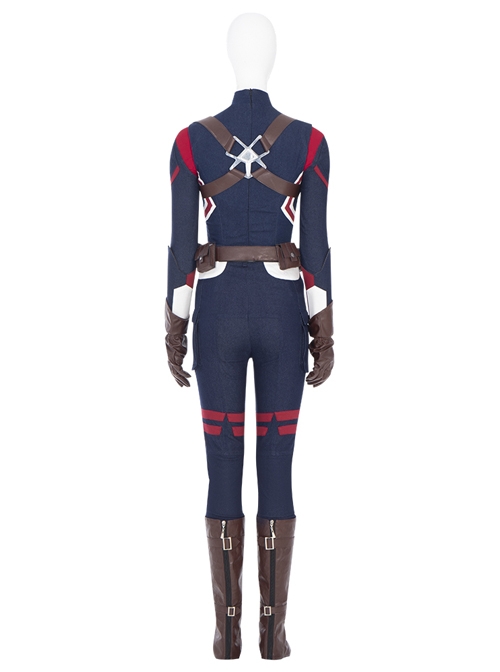 Marvel Animation What If Captain Carter Peggy Carter Halloween Cosplay Accessories Brown Back Straps