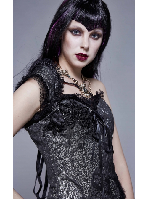 Artificial Jewel Acrylic Pearls Decoration Gold Gothic Vintage Necklace