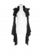 Rabbit Hair Lace Big Flare Sleeve Black Gothic Velvet Flower Shawl
