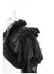 Rabbit Hair Lace Big Flare Sleeve Black Gothic Velvet Flower Shawl