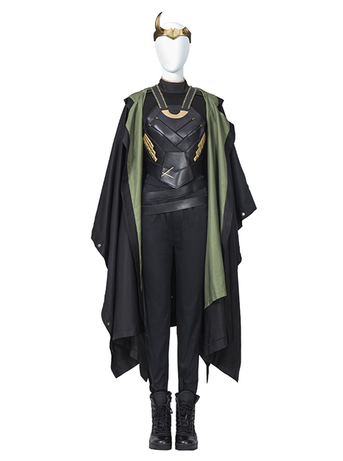 TV Drama Loki Female Loki Sylvie Lushton Halloween Cosplay Accessories Upgraded Version Golden Headwear