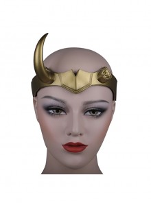 TV Drama Loki Female Loki Sylvie Lushton Halloween Cosplay Accessories Upgraded Version Golden Headwear