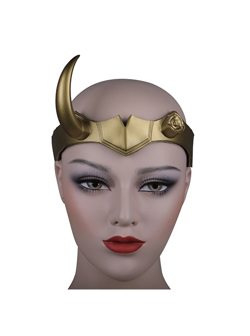 TV Drama Loki Female Loki Sylvie Lushton Halloween Cosplay Accessories Upgraded Version Golden Headwear