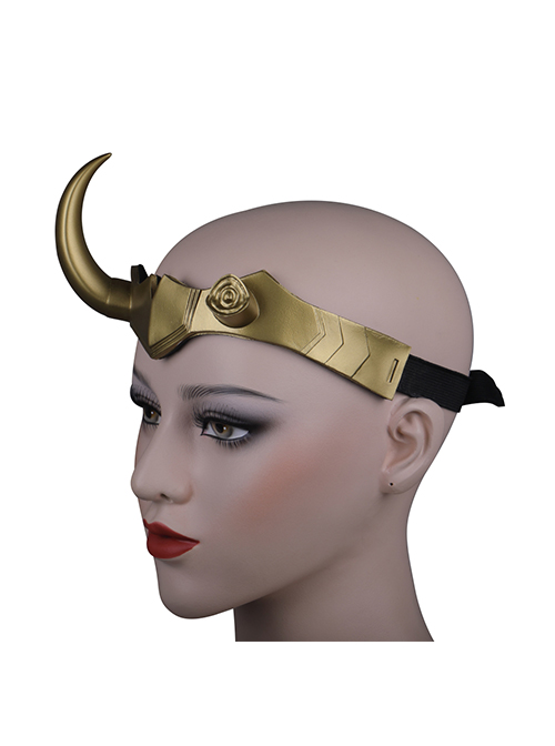 TV Drama Loki Female Loki Sylvie Lushton Halloween Cosplay Accessories Upgraded Version Golden Headwear