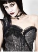 Inclined Shoulder Strap One-Shoulder Back Lace-Up Lace Chiffon Irregular Hem Silver Jacquard Corset