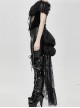 Forebreast Lace Flower Decoration Hard Net Backswing Black Gothic Lace Corset