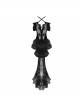 Forebreast Lace Flower Decoration Hard Net Backswing Black Gothic Lace Corset