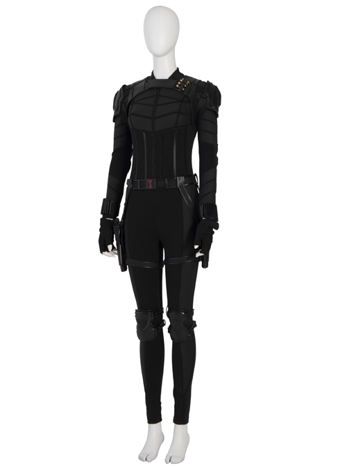 Black Widow Yelena Belova Black Battle Suit Halloween Cosplay Costume Set