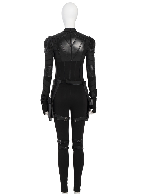 Black Widow Yelena Belova Black Battle Suit Halloween Cosplay Costume Set