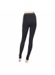 Black Splice Flocking Printed Bead Chain Pattern Mesh Gothic Knit Legging