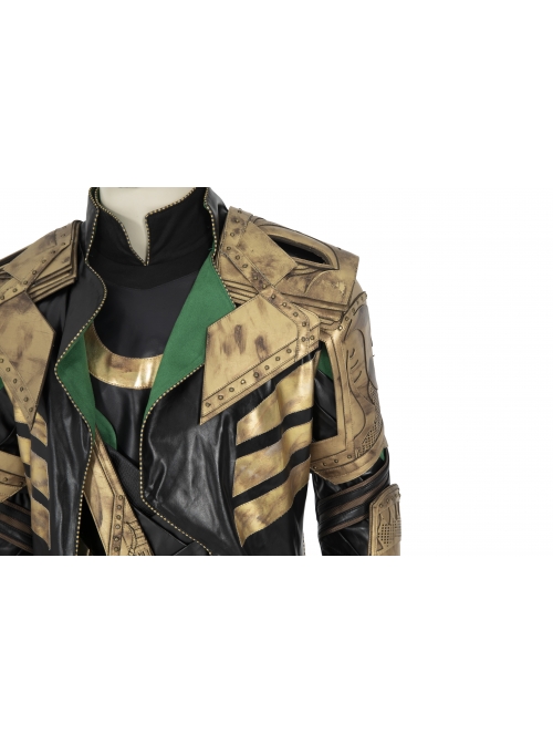 TV Drama Loki Armor Battle Suit Upgrade Version Halloween Cosplay Costume Black Vest