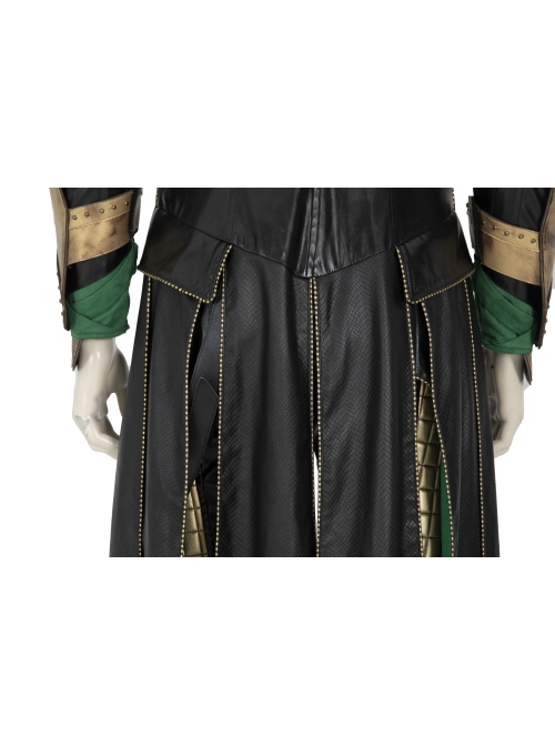 TV Drama Loki Armor Battle Suit Upgrade Version Halloween Cosplay Costume Black Vest