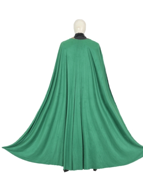 TV Drama Loki Armor Battle Suit Upgrade Version Halloween Cosplay Costume Green Cloak