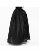 Black Gothic Three-Dimensional Embroidered Multi-Layer Lotus Leaves Velvet Long Skirt