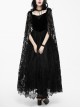 Collar Decals Shoulder Feather Lace Decoration Lace Shawl Black Gothic Velvet Dress