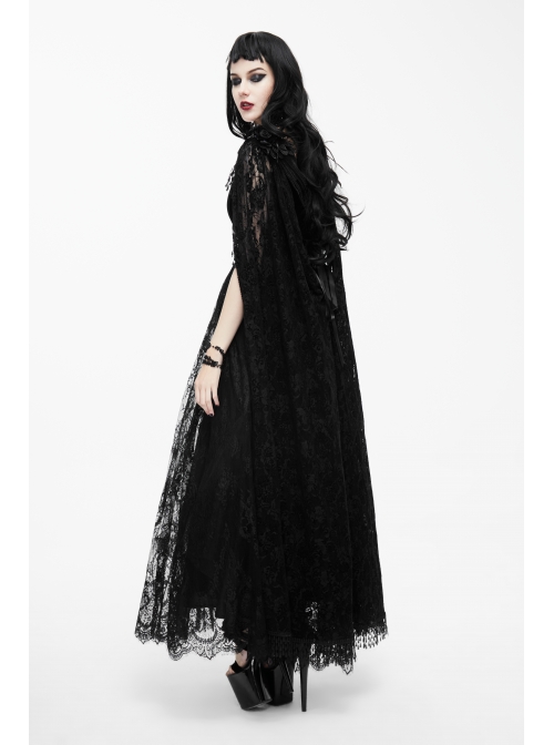 Collar Decals Shoulder Feather Lace Decoration Lace Shawl Black Gothic Velvet Dress