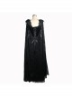 Collar Decals Shoulder Feather Lace Decoration Lace Shawl Black Gothic Velvet Dress