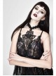 Front Chest Decals Black Gothic Transparent Positioning Pattern Lace Halter Sling Long Dress