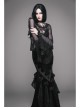 Black Gothic Lace Collar Big Flare Sleeve Rose Lace Mesh T-Shirt