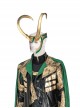 TV Drama Loki Armor Battle Suit Upgrade Version Halloween Cosplay Accessories Golden Helmet
