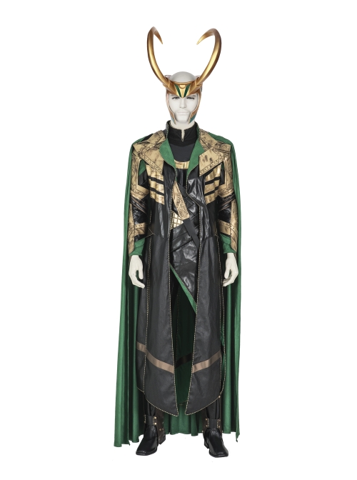 TV Drama Loki Armor Battle Suit Upgrade Version Halloween Cosplay Accessories Golden Helmet