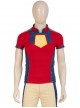 Suicide Squad Peacemaker Christopher Smith Halloween Cosplay Costume Red Short Sleeve Top