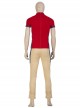 Suicide Squad Peacemaker Christopher Smith Halloween Cosplay Costume Red Short Sleeve Top
